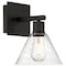 Access Lighting Port Nine Martini, Martini LED Wall Sconce, Matte Black Finish, Seeded Glass 63143LEDDLP-MBL/SDG - alternate 1